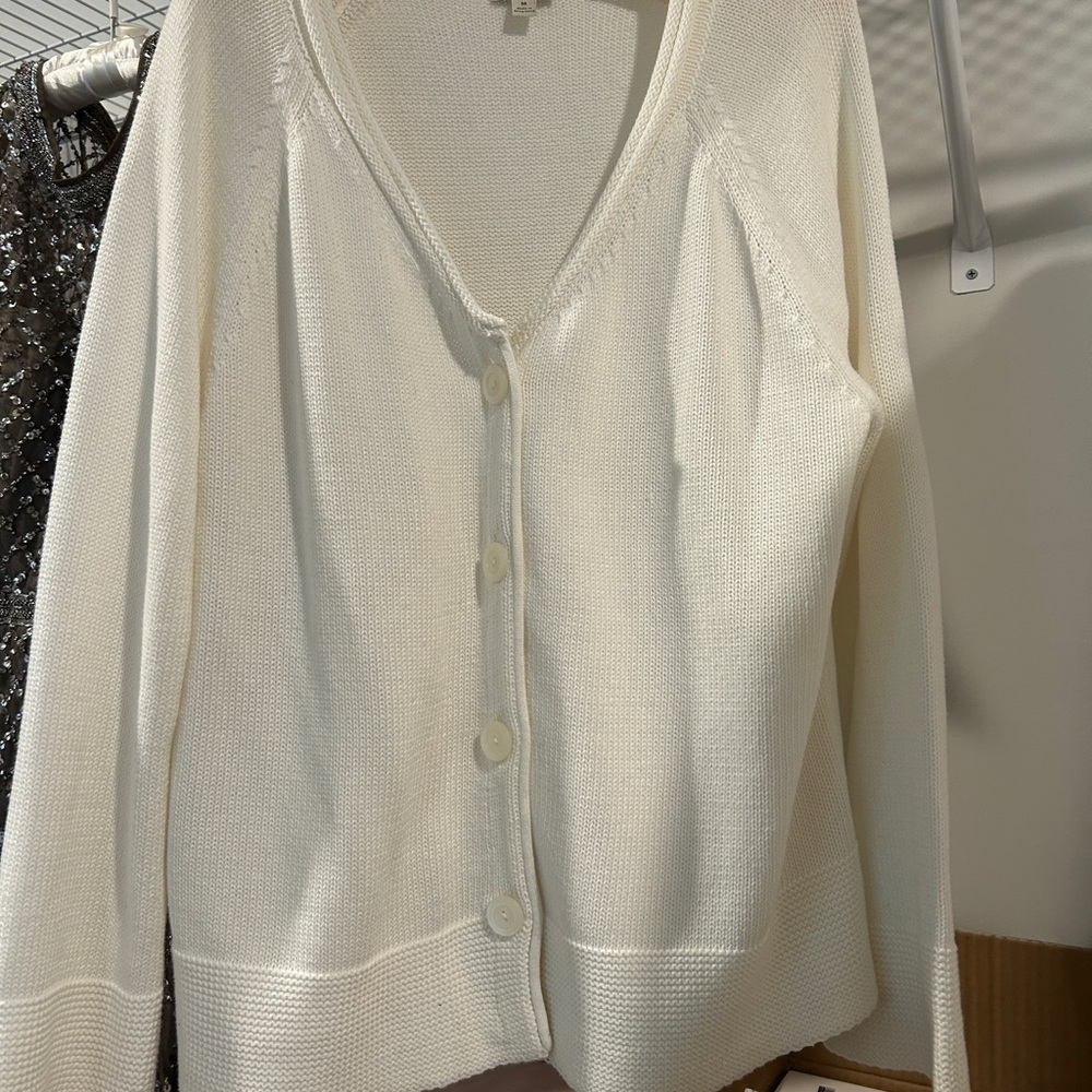 J. Jill White Women's cardigan Sweater size M